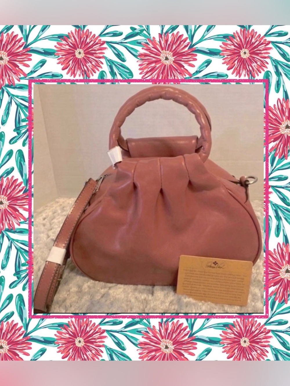 Patricia Nash Milburn Leather Crossbody Bag Old Rose! NEW WITH TAG! ♥️